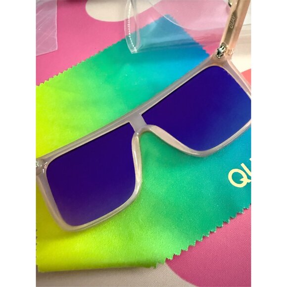 SOLD QUAY Unisex Nightfall Medium 49mm Shield Sunglasses 1212 - Picture 6 of 12